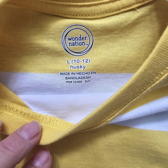 Wonder nation boys struped tshirt size  10/12 husky new with tags - Picture 2 of 2
